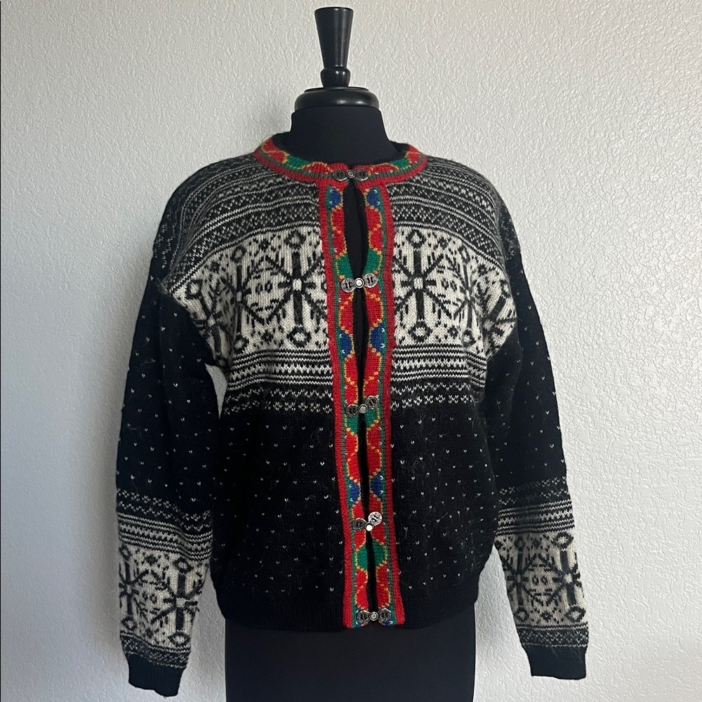 H.G PREFERRED Black and White Knit Cardigan